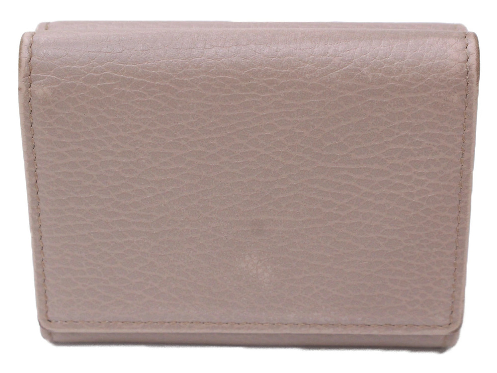 Gucci Marmont fold GG Compact Tri Folding Wallet Beige